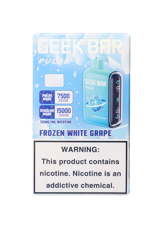 GEEK BAR PULSE DISPOSABLE| FROZEN WHITE GRAPE