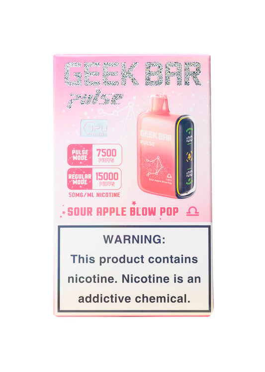 GEEK BAR PULSE DISPOSABLE | SOUR APPLE BLOW POP