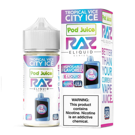 Tropical Vice City Ice | Pod Juice x RAZ | 100mL